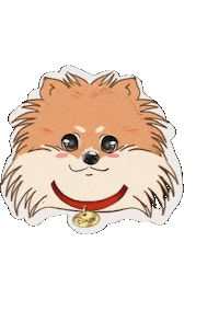 Moni_pets_art cat dog pet cof Sticker