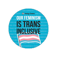 YoungGreens feminism trans rights green party young greens Sticker