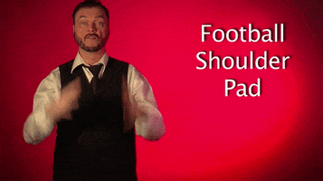sign language football shoulder pad GIF by Sign with Robert