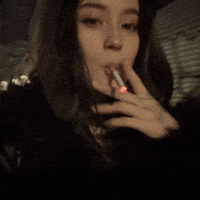 Cute Girl Smoking GIF