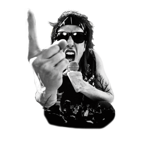 Rock Simmering Sticker by Marco Pogo