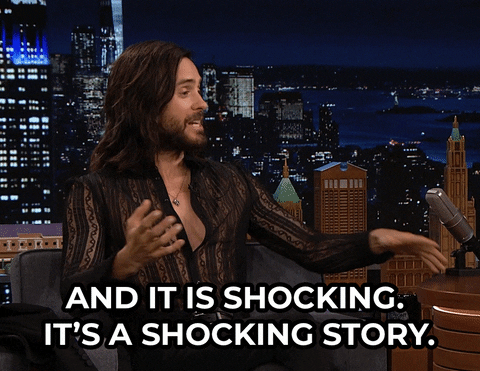 Shocked Jared Leto GIF by The Tonight Show Starring Jimmy Fallon