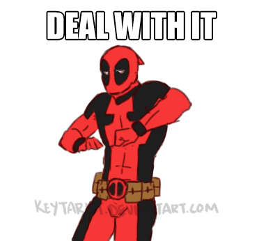 deadpool deal with it GIF
