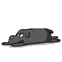 Tired Dog Sticker