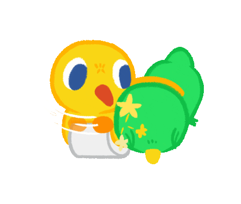 Crazy Wheeln Bird Sticker