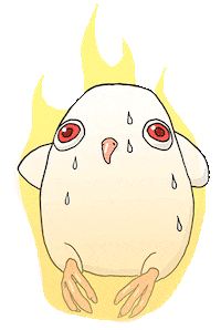 Sweating White Bird Sticker