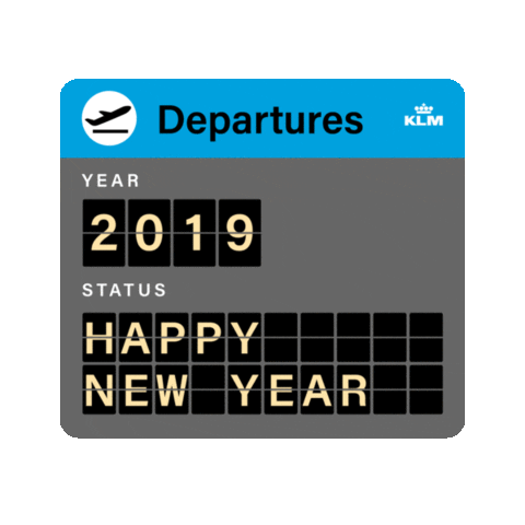 celebrate new year Sticker by KLM