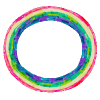 jaimebrambleschell rainbow circle o infinity Sticker