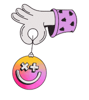 LiveAndBreathe christmas smiley bauble bemore Sticker