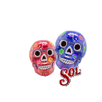 day of the dead dancing Sticker by Sol Beer