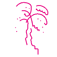 Pink Palm Sticker by CANNESERIES