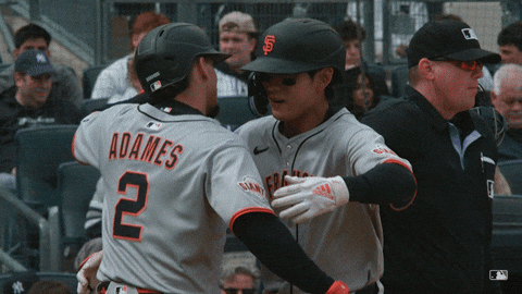 Giants Baseball Hug GIF by San Francisco Giants