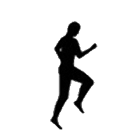 kaberikram run jump man Sticker