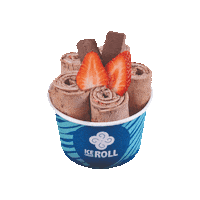 IceCreamRoll chocolate sorvete morango bis Sticker