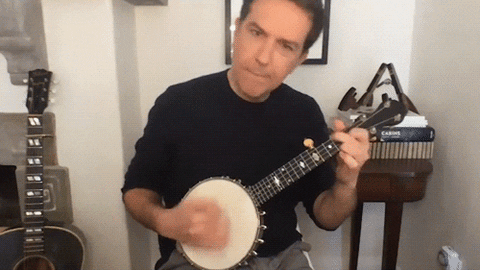 Ed Helms Banjo GIF by Team Coco