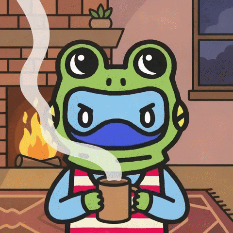 Sipping Hot Chocolate GIF by Doge Pound