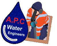 apcwaterengineers apc waterleak waterengineers apc water engineers Sticker