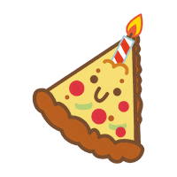 Happy Birthday Pizza Sticker by PaperGames