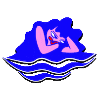 Nikoteenie water ocean sea swimming Sticker