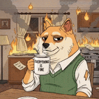 Everything Is Fine Drinking GIF by Doge Pound