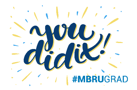 Graduation Class Of 2023 Sticker by MBRU