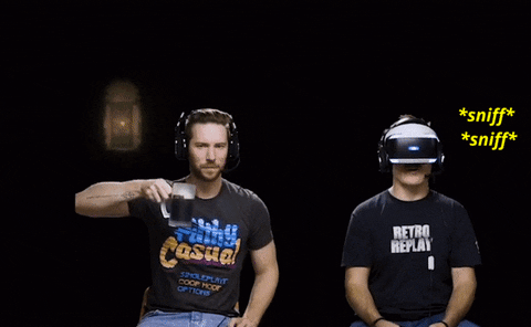 RETROREPLAY giphyupload vr virtual reality sniff GIF
