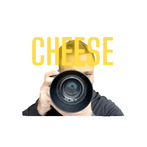 hammerphoto giphygifmaker cheese photographer say cheese Sticker