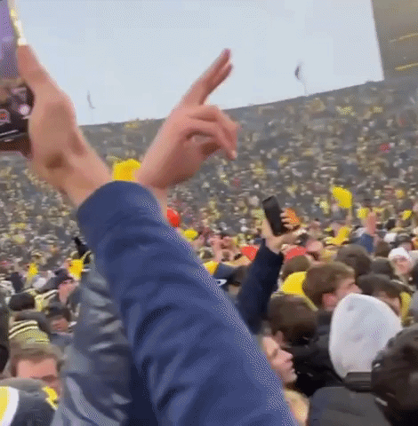 Michigan Fans Swarm Field After Beating OSU