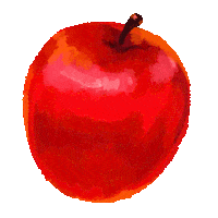 Apple Eating Sticker