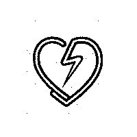 PWRHOUSEfitness heart workout electric lightening bolt Sticker
