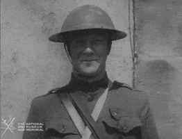 NationalWWIMuseum black and white salute military footage GIF