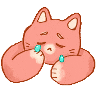 Sad Cat Sticker by Bambi