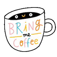 Bring Me Coffee Sticker by Linzie Hunter