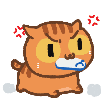 Angry Orange Cat Sticker