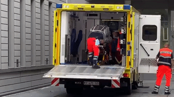 Ambulance Carrying Alexei Navalny Arrives at Berlin Hospital