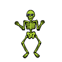 Cat Skeleton Sticker by cottononkids