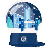 Snowglobe Sticker by Rockhurst University
