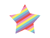 criativoteca rainbow star estrela arco-iris Sticker
