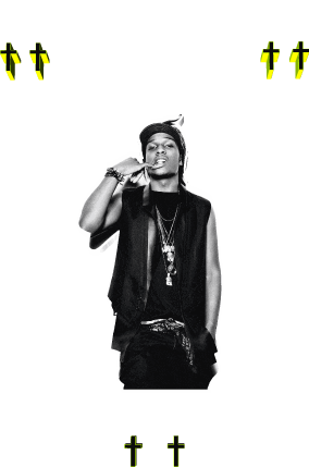 asap rocky spinning Sticker by AnimatedText
