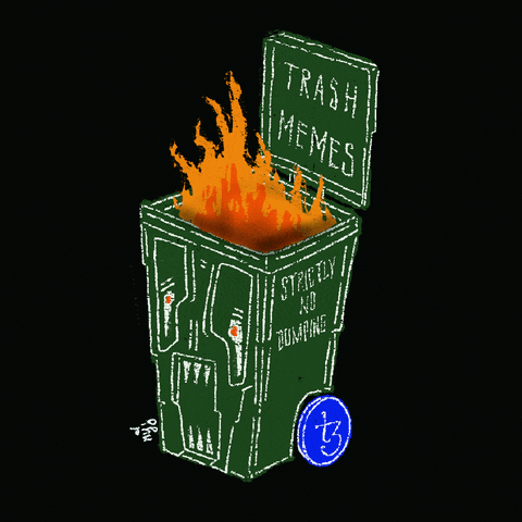 niftyjutsu giphyupload trash flames rubbish GIF