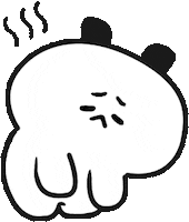 Tired Bear Sticker by AridenaOSD