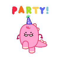 Celebrating Happy Birthday Sticker by DINOSALLY