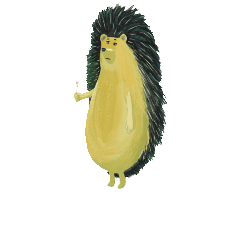 Hedgehog Sticker by オッジィオット