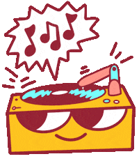 radio vinyl Sticker by Blake Jones