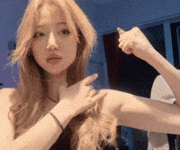 Flexing Cute Girl GIF