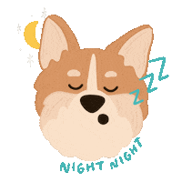 Sleepy Dog Sticker by Ann of Facedit