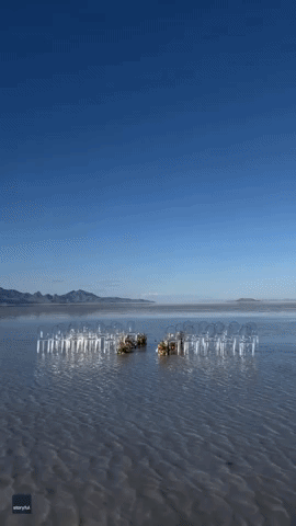 Pools of Water Give Wedding at Utah Salt Flats an Ethereal Feel