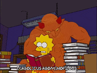 scaring lisa simpson GIF