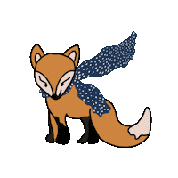 KotvickyPohody illustration fox family scarf Sticker