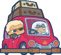 Road Trip Nero Sticker by Ng Khai Hong